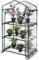 Paluplus Serra da Balcone e Giardino a 3 RIPIANI, Misura 69x49x125 cm, Struttura in Acciaio e Telo in PVC, adatta per colture Invernali e Protezione per Piante e Fiori -4827F