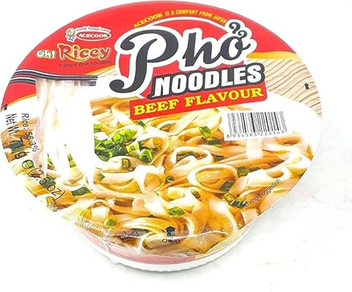 Acecook Oh! Ricey Pho Noodles, Beef Flavour, Instant Rice Noodles