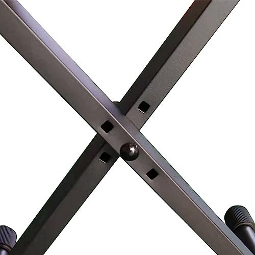 Piano Bench X-Style Keyboard Bench Height Padded Keyboard Stool Chair for Electronic & Digital Pianos Black