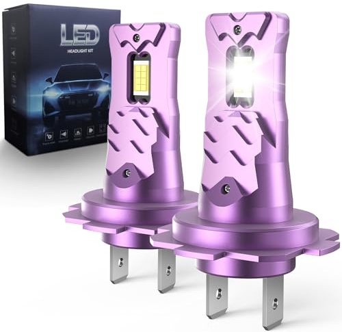 Onraying Lampadina H7 LED, 36000 Lumen, Luce Bianca Fredda 6500K,Luminosità Aumentata dell' 800%, Sostituzione 1:1 Delle Lampadine Alogene,Impermeabile IP68, Compatibilità al 99%, Durata di 90000 ore