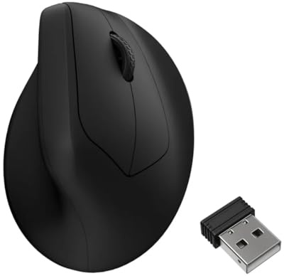 Keychron M5 Kabellose Vertikalmaus (47°) – 8K Polling Rate, PAW3950-Sensor 30.000 DPI, 3-Fach Konnektivität (2.4G/Bluetooth/USB-C), bis zu 140h Akkulaufzeit, Programmierbar, Für Windows/Mac