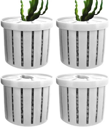 Maceta para Plantas Acuáticas,4 Piezas Cesta De Plantas para Pecera - Cesta de Plantación Pequeña Estable y Porosa para Decoración de Acuarios Estanques Jardines