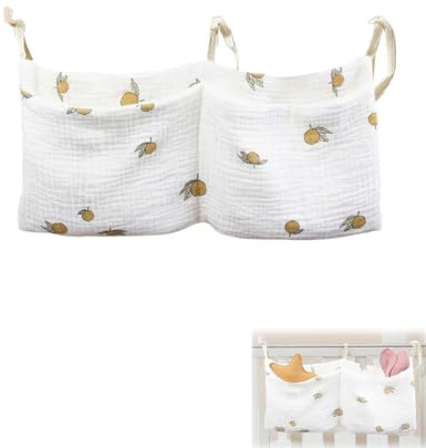 Organizador Cuna,Colgar Bolsas De Almacenamiento Baby Cuna,organizador colgante,Bolso Colgante para Cama de Bebé,Organizador Colgante para Pañales, para Juguetes PañAles Ropa,1PCS