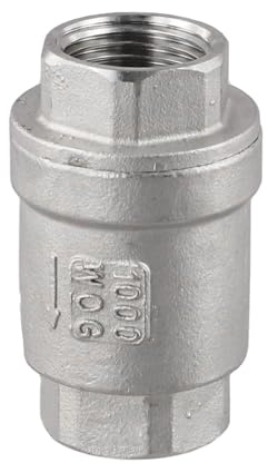 Opatiny 304 Guss Rückschlagventil für BSP Innengewinde, 1/2 Zoll 1/4 3/8 Größenoptionen, Vertikales Wasserpumpenventil, Edelstahl Rückschlagventil, Silber