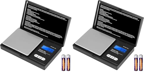 Vinabo Feinwaage 0.01g Waage Gramm 700g/0.01g Grammwaage Goldwaage Präzisionswaage Digitalwaage mit LCD Display und 7 Einheiten Tara Funktion für Küche, Kaffee, Schmuck (Einschließlich 2 Batterien)