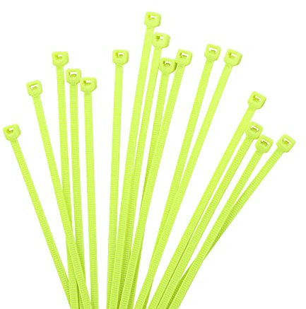 XINGO 1000 Stück Kabelbinder Apfelgrün, 100mm x 2,5mm, 8,1 kg Zugfestigkeit, kleine Größe, UV Beständig Set für Zur Ordnung von Kabeln, Gartenarbeit, Hause, im Büro, der Garage