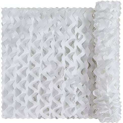 Sensong Tarnnetz Camouflage Netz Weiß 1.5 x 2 M Armee Tarnung Net für Deko Waldlandschaft Jagd Sichtschutz Sonnenschutz Outdoor Camping Garten