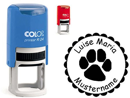Stempel Kinderstempel TATZE - mit Motiv und persönlichem Namen - für Kinder