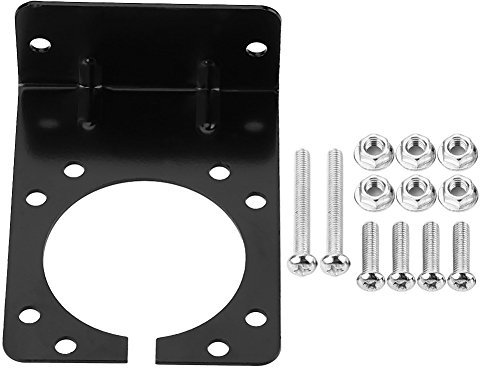 Hlyjoon Support de Fixation de Connecteur 7 Broches Support de montage en Métal Connecteur de Prise de Remorquage de Caravane Camion
