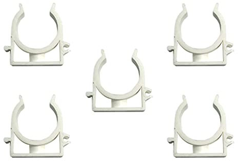 H HILABEE 5X PPR Rohrclips Rohrbefestigung Rohrschelle Rohrhalter Clip - weiß, 32mm