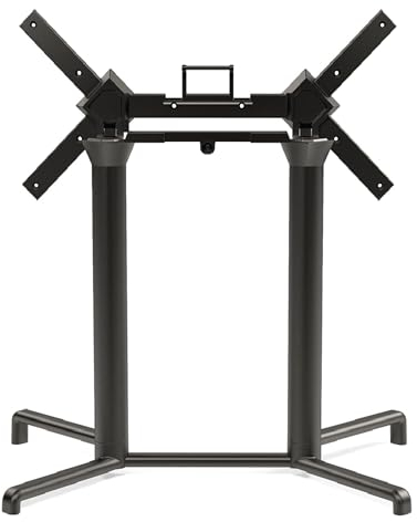 Dublino Nardi Doppel-Tischgestell Klappbar Tischbein Schwarz | Premium | PN5046/anthrazit | Aluminium | Esstisch | H 72 cm | 8,7 kg | Standfläche 87x52 cm | max. Tischplattengröße 120x80 cm