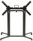 Dublino Nardi Doppel-Tischgestell Klappbar Tischbein Schwarz | Premium | PN5046/anthrazit | Aluminium | Esstisch | H 72 cm | 8,7 kg | Standfläche 87x52 cm | max. Tischplattengröße 120x80 cm