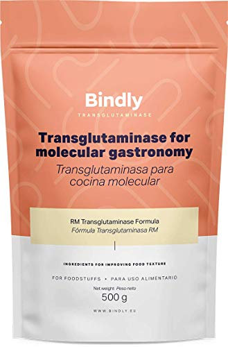 Bindly Transglutaminasa RM en Polvo, 500 gr, Para Reestructurar Carne y Pescado, Meat Glue Ideal para Chefs, Cocineros, Restaurantes y Apasionados de la Cocina