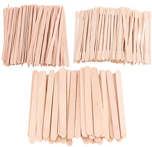 Lurrose Lot de 600 bâtonnets en bois jetables pour appliquer la cire et la pâte à sucre