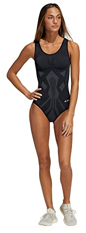 adidas Damen-Badeanzug, Nylon, Schwarz