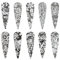 Halo Gel Nails - Create - Nail Foils - White Lace (Pack Of 10) (NA803)