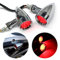 JMTBNO 2X Chrom Motorrad LED Blinker Rotlicht Bullet Mini Blinker Lauflicht Hinten Signallicht Wasserdicht 10mm 12V Universal für Motorrad Cruiser Bobber Chopper Cafe Racer Roller Quad