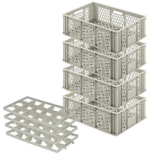 BRB 4 boîtes à verres pour 15 verres jusqu'à 175 mm de hauteur, diamètre max. du verre 109 mm, L x l x H 600 x 400 x 200 mm