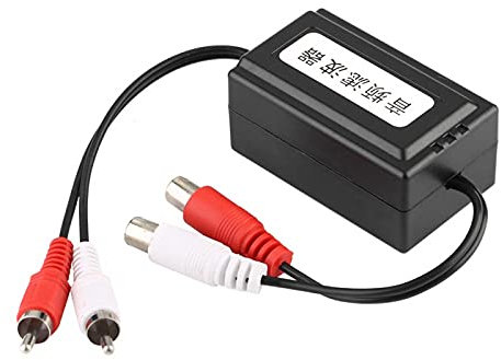 Tissting Filtre d'isolation de bruit audio de voiture, suppression de bruit d'amplificateur automobile, isolation stéréo, plastique de haute qualité, pour systèmes audio de voiture