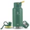 IDEUS Vacuum Insulated Water Bottle, Stainless Steel Double Wall Flask Metal Sports Canteen with Leak-Proof Screw Cap (Garden Green, 32oz (950ml))