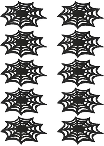 Ciieeo 10 Stücke Halloween Spinne Web Tischsets Spinne Web Untersetzer Placemat Halloween Dekorarion Lieferungen für Haus Küche Esszimmer