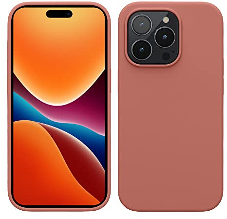 kwmobile Case for iPhone 14 Pro Case - Slim Soft TPU Silicone Cover - Works with Wireless Charging - Winter Rose
