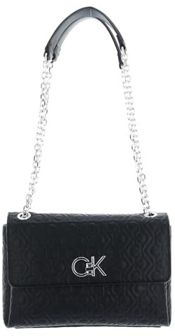 Calvin Klein Re-Lock EW Convertible Xbody EMB Mono CK Black