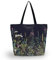newplenty Strandtasche mit Reißverschluss, Einkaufstasche Faltbar, Große Wasserdichte Handtasche Damen Umhängetasche (Grüne Pflanze)