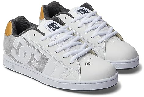 Dc Shoes Men's Net Sneaker, White White Lt Grey, 7 UK
