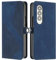 Mo-Somnus Kompatibel mit Samsung Galaxy Z Fold 3 Hülle, Schutzhülle Samsung Z Fold 3, Magnet PU Leder Tasche Handyhülle Samsung Z Fold 3, Klappbar Samsung Z Fold 3 Brieftasche Klapphülle (Blau)