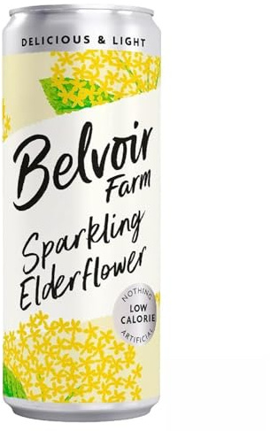 Belvoir Farm - Elderflower Lemonade, Delicious and Light, Natural Hand-Picked Elderflowers, Crafted with Nature, Low in Sugar and Calories, Gluten Free, Suitable for Vegans & Vegetarians 24x330ml