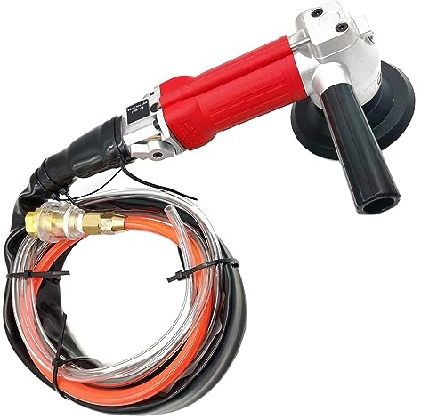 ZHELLY Poliermaschinen für Automöbel, Luft-Nass-Steinpolierer 4-Zoll-Pneumatik-Wasserschleifer mit 5500 U/min for Polieren von Granit, Marmor und Beton Starke Leistung und geräuscharm