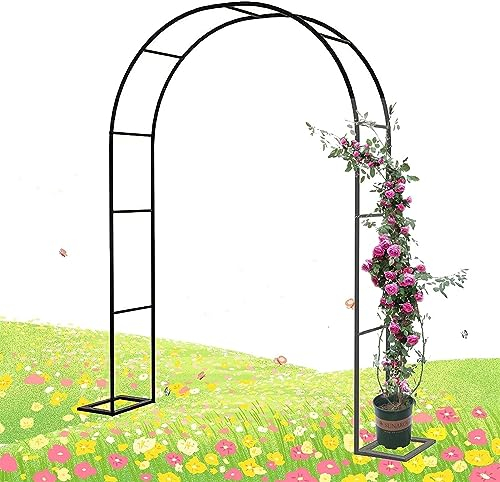 GueTTO Rosenbogen Hochzeitsbogen Gartenbogen Rankhilfe Torbogen Pergola aus Metall stabil wetterfest 200cm 180cm 160cm 140cm 120cm breit Rosenbogen Aus Edelstahl,W200*230cm