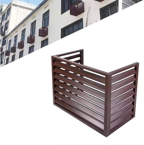 Gguwug 110 * 80 * 60cm Recinto condizionatore d'aria nascosto in Alluminio Composito Copri condizionatore da Esterno, Unità esterna del condizionatore d'aria di tipo copertura condizionatori