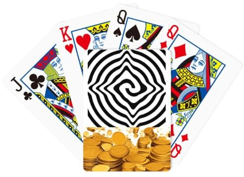 no/no Illusion Lines Repeatedly Dislocated Gold Playing Card Classic Game