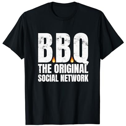 Funny BBQ Smoker T Shirt Campfire Grilling Social Network T-Shirt