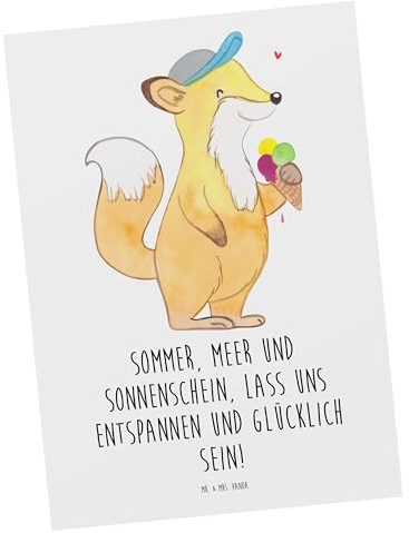Mr. & Mrs. Panda Postkarte Sommer Meer Strand - Geschenk, Motive, Küste, Einladung, Sommerfreude, Sommerferien Abschiedsgeschenk, Gemütlichkeit,
