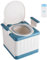 BAOSHISHAN Toilettes de camping, toilettes portables pour adultes, grandes toilettes portables, toilettes de camping, toilettes pliables avec 20 sacs de toilette, pour la randonnée, la pêche,