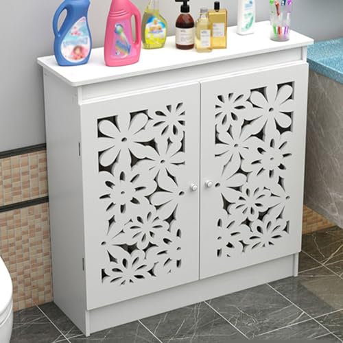 YUGXTH Heizkörperverkleidung, Heizung Verkleidung, PVC-Heizschrankregal mit 2 Türen, Weiße Heizkörperabdeckung, Schirmt Rohre Ab, for Zuhause, Wohnzimmer, Schlafzimmer(L90xH70xW25cm)
