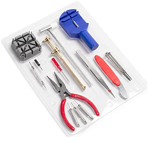 VBPCEFZTLK 16-piece Watch Repair Tool Kit, Strap Remover, Rear Bottle Opener Screwdriver Repair tool kit