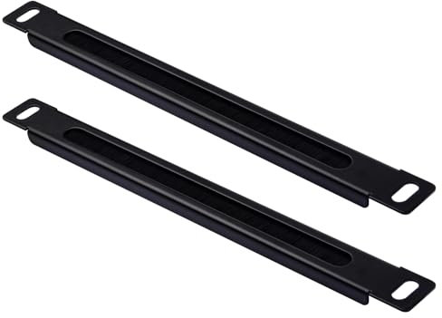 GeeekPi 10 pulgadas 0,5U Brush Cable Manager Rack Mount Cable Management Panel with Brush Strip for Cable Entry, compatible con DeskPi RackMate T1/T0/T2 and 10 inch Server Rack Or Network Gabinete (2