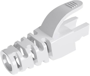 VIVOCH 50 Pcs Cat5 Cat5E Cat6 Strain Relief Boot, RJ45 Plug Connector Cover Modular Network Plug Connector Cap Cable Connector Boots, White