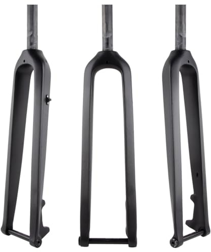 JNTFNE Carbon Fiber T800 Mountain Bike Rigid Fork 1-1/8'' Straight/Tapered Tube 100 * 15mm Thru Axle Rigid Fork With Thru-axle Rod