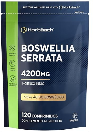 Boswellia Serrata - 4200mg - 120 Gélules Vegan - Avec Acide Boswellique | Complément Alimentaire Haute Concentration - par Horbaach