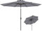 KOMFOTTEU Ombrellone Pieghevole da Giardino 300 cm, Protezione UV, con Manovella, Ombrellone Parasole da Esterno per Terrazza, Balcone, Patio, Mercato, Spiaggia, senza Base, Altezza 235 cm (Grigio)