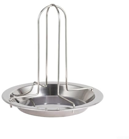 Grille à rôtir pour poulet avec bol - Design robuste pour barbecue et pique-nique
