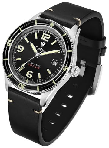 CADISEN Automatik Uhr Herren Mechanische Saphirglas Wasserdicht Beiläufig Unternehmen Ledergürtel (HEI 243)