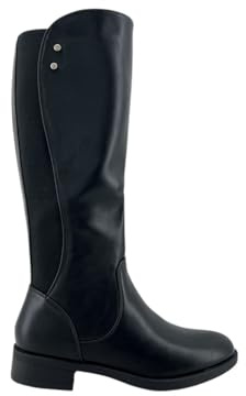 MODELISA - Botas Altas Diseño Clásico con Elástico Lateral Tacón Bajo para Mujer
