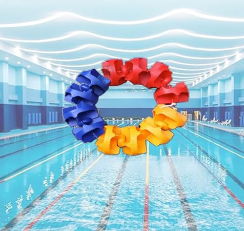 Générique Corde de sécurité Piscine Corde de séparation de Piscine avec Flotteur de 12 cm de Long, flotteurs réglables pour séparer Les bassins, kit de Ligne de flottaison pour piscines(L 5 M)