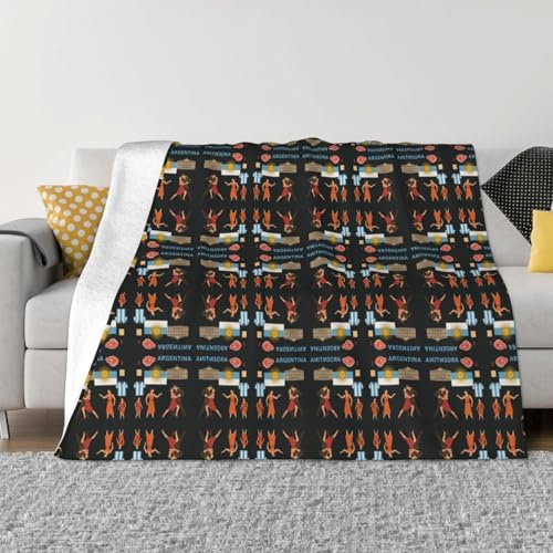 FHIZOAL Argentinische Kult-Micro-Fleece-Decke, Flanelldecke, gemütlich, warm, Couch, Bett, Wohnzimmer, Schlafzimmer, Dekor